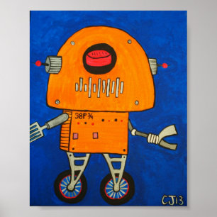 38p 3/4 .....coolest robot in the galxy poster
