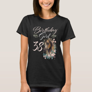 38th Birthday Girl Horse 38 Years Old Bday T-Shirt
