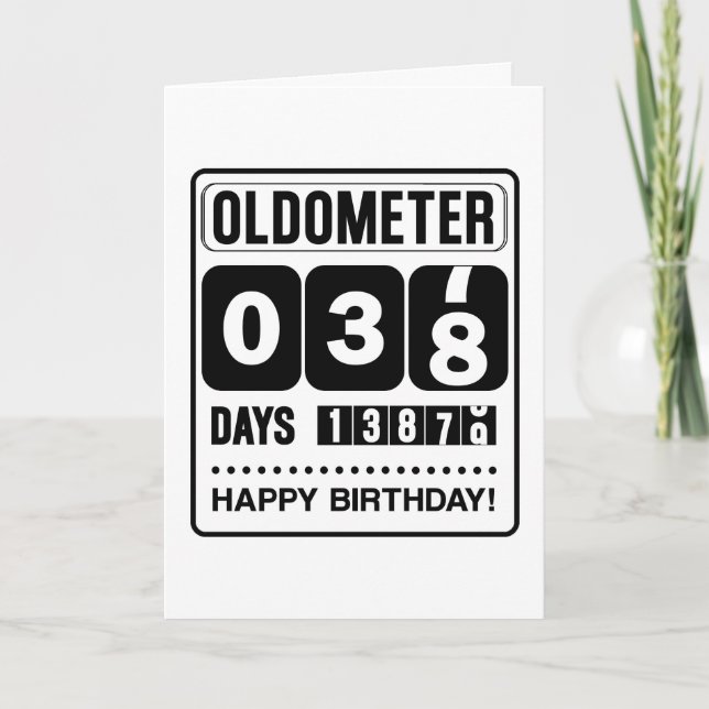 38th Birthday Oldometer Card (Front)