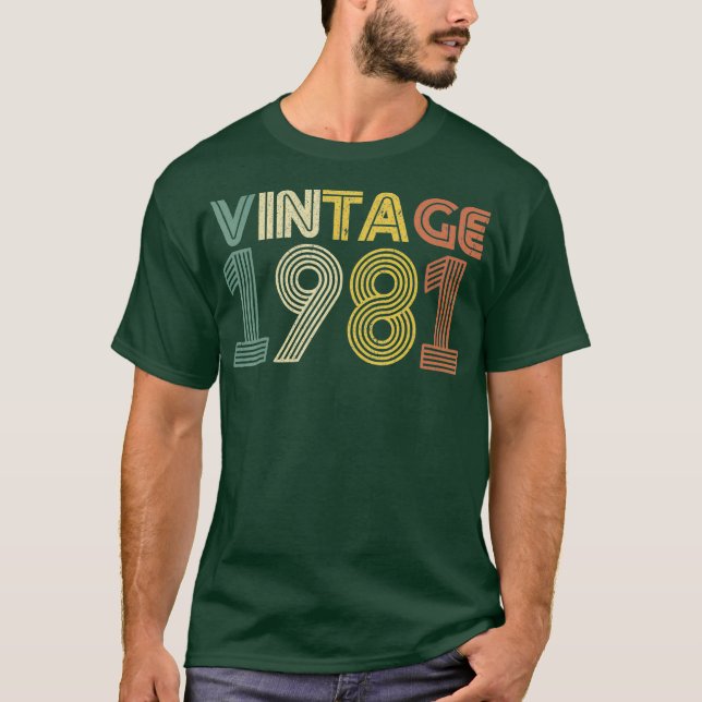38th Birthday T Shirt Gift Vintage 1981  Men (Front)