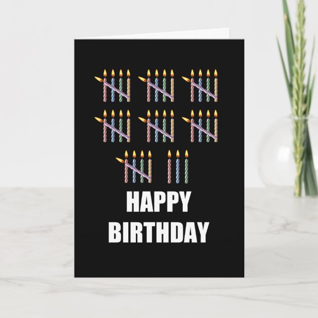 38th Birthday with Candles Card (Front)