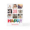 38th Happy Birthday Photo Collage Modern Pink