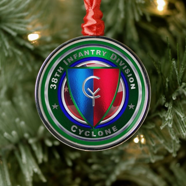 38th Infantry Division Christmas  Metal Tree Decoration (Tree)