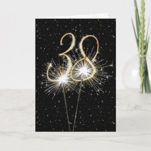 38th wedding anniversary sparklers card