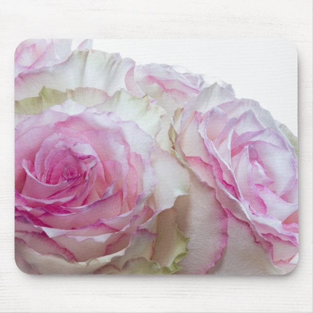 3998-Pink and White Roses Mouse Pad (Front)