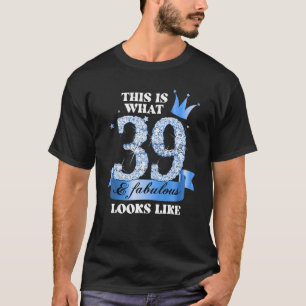 39 & Fabulous I Blue Black Party Group Candid Phot T-Shirt