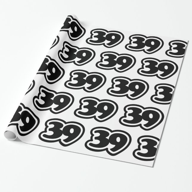39 Japanese Slang Sankyu Wrapping Paper (Unrolled)