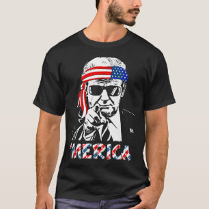 'merica Trump Happy 4th Of July Trump American T-Shirt