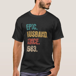 39 Wedding Aniversary For Him  Epic Husband Since  T-Shirt