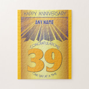 39 Year AA 12 Step Anniversary Personalised Jigsaw Puzzle