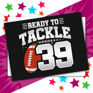 39 Year Old Tackle Football Party 39th Birthday Postcard