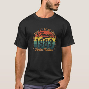 39 Years Of Being Awesome Vintage 1983 Limited Edi T-Shirt