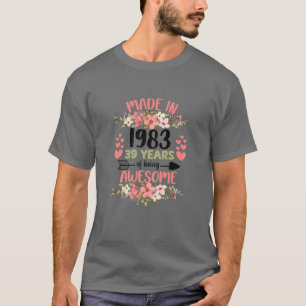 39 Years Old 39Th Birthday Born In 1983 Women Girl T-Shirt
