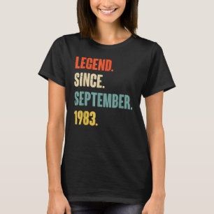 39 Years Old Legend Since September 1983 49th Bir T-Shirt