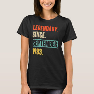 39 Years Old Legend Since September 1983 49th Bir T-Shirt