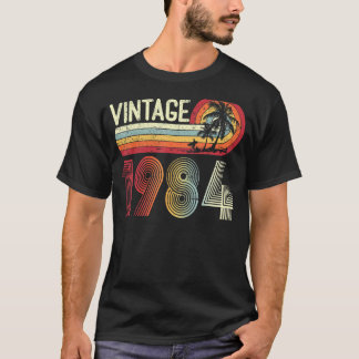 39 Yrs Old Men Women Vintage 1984 Retro 39th Birth T-Shirt