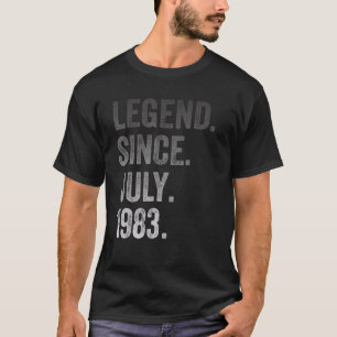 39th Birthday  39 Years Old Legend Since July 1983 T-Shirt
