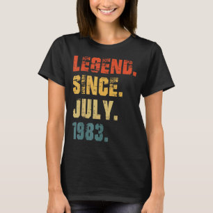 39th Birthday 39 Years Old Legend Since July 1983 T-Shirt