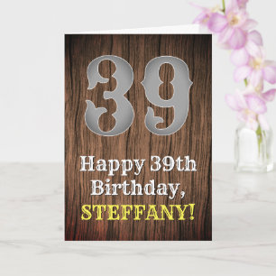 39th Birthday: Country Western Inspired Look, Name Card
