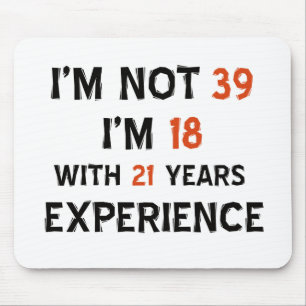 39th birthday designs mouse pad
