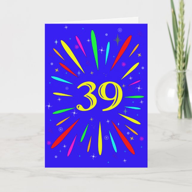 39th Birthday Explosion Card (Front)