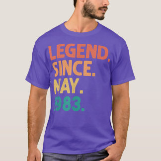 39th Birthday Legend Since May 1983 39 Years Old V T-Shirt