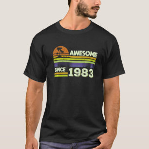 39th Birthday Men Women Awesome Since 1983 39 Year T-Shirt