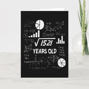 39th Birthday Square Root Math 39 Years Old Bday Card