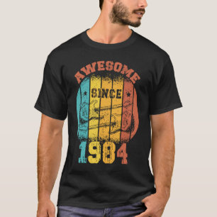 39th Birthday Vintage 1984 Retro 39 Years old Guit T-Shirt