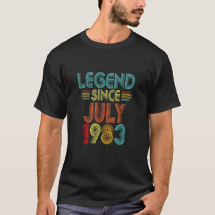 39th Birthday Vintage Legend Since July 1983 39 Yr T-Shirt