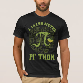 3.14159 Metre Pi-Thon Python Snake Pi Day Design T-Shirt