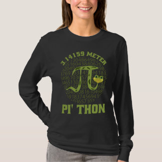 3.14159 Metre Pi-Thon Python Snake Pi Day Design T-Shirt