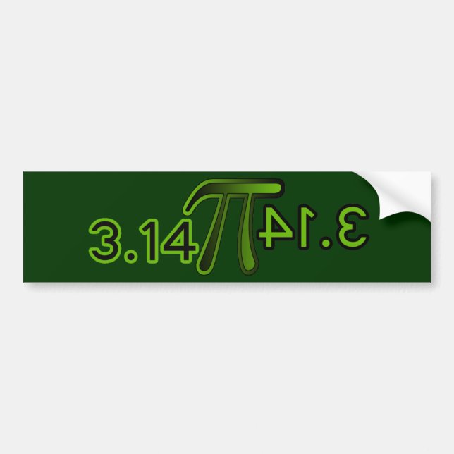3.14 Backwards Spells Pie Bumper Sticker (Front)