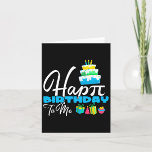 3.14 Cake Happy Pi Day For Teacher Happy Birthday  Card