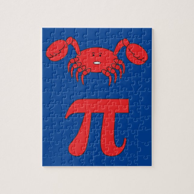 3.14 Crab Pie Pi Pun Funny Math Joke Jigsaw Puzzle (Vertical)