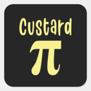 3.14 Custard Pie Pi Pun Funny Math Joke Square Sticker
