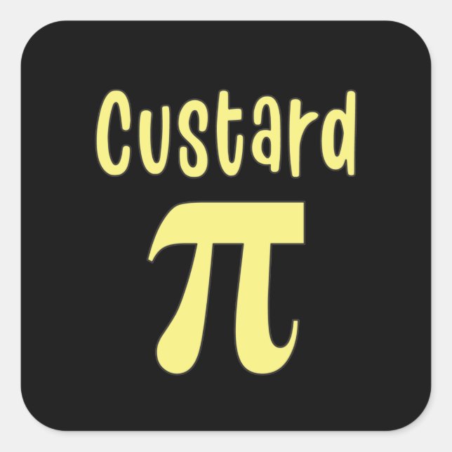 3.14 Custard Pie Pi Pun Funny Math Joke Square Sticker (Front)