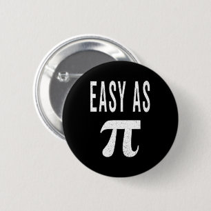 3.14 Distressed Easy As Pie Pi Pun Funny Math Joke 6 Cm Round Badge