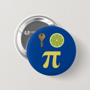 3.14 Key Lime Pie Pi Pun Funny Math Joke 6 Cm Round Badge