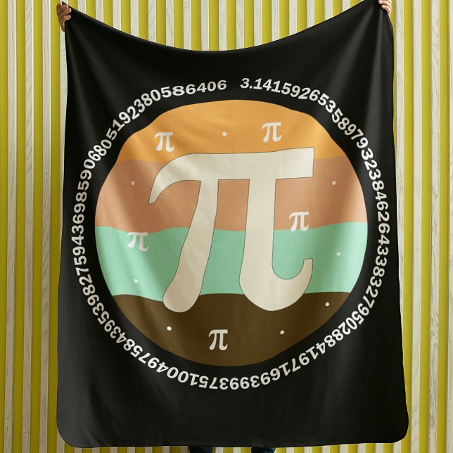 3.14 National Pi Day Design  - Pi Day Gift Idea Fleece Blanket (Creator Uploaded)
