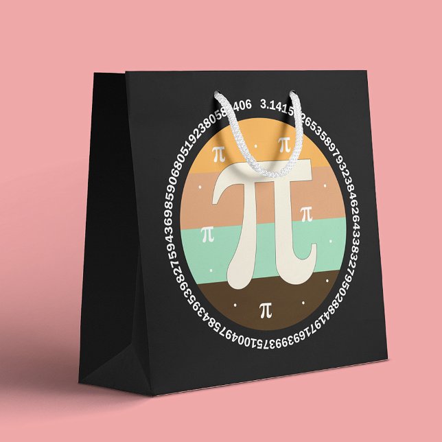 3.14 National Pi Day Design  - Pi Day Gift Idea Large Gift Bag (Creator Uploaded)