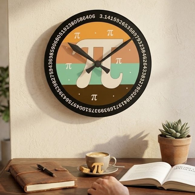 3.14 National Pi Day Design  - Pi Day Gift Idea Round Clock (Creator Uploaded)