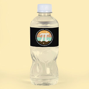 3.14 National Pi Day Design - Pi Day Gift Idea Water Bottle Label