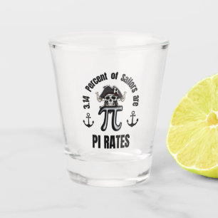 3.14 Percent of Sailors are Pi Rates Shot Glass