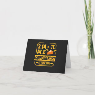 3.14 Pi and Apple Pie Coincidence Funny Math Nerd Thank You Card