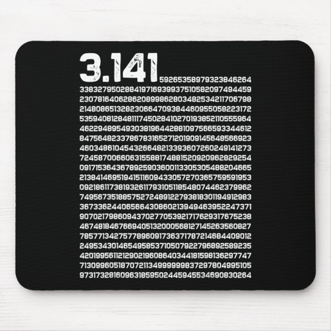 3.14 Pi Day Math Irrational Number Pi  Mouse Pad (Front)