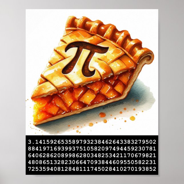 3.14 Pi Day Pie Poster (Front)