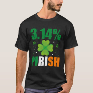 3 14 Pirish  St Patrick s Math Geek Irish Math Tea T-Shirt