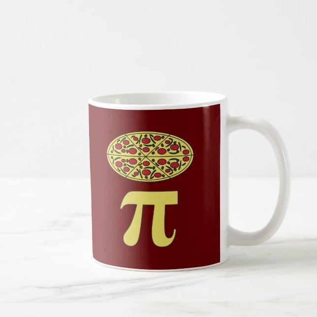 3.14 Pizza Pie Pi Pun Funny Math Joke Coffee Mug (Right)