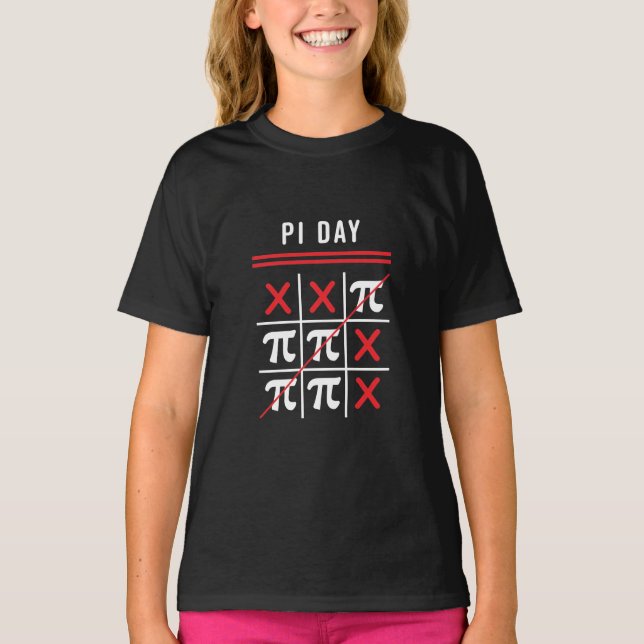 3.14 Tic-Tac-Toe Noughts And Crosses Happy Pi Day T-Shirt (Front)